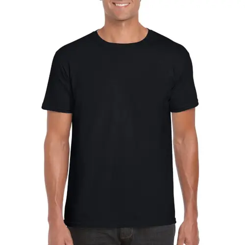Playera Negra De Cuello Redondo